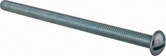 Value Collection - 3/8-16 UNC, 6" Length Under Head Slotted Drive Machine Screw - Round Head, Alloy Steel, Zinc-Plated Finish, Without Washer - Americas Industrial Supply