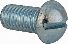 Value Collection - 1/2-13 UNC, 1" Length Under Head Slotted Drive Machine Screw - Round Head, Alloy Steel, Zinc-Plated Finish, Without Washer - Americas Industrial Supply