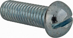 Value Collection - 1/2-13 UNC, 1-1/2" Length Under Head Slotted Drive Machine Screw - Round Head, Alloy Steel, Zinc-Plated Finish, Without Washer - Americas Industrial Supply