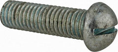 Value Collection - 1/2-13 UNC, 1-3/4" Length Under Head Slotted Drive Machine Screw - Round Head, Grade J82 Steel, Zinc-Plated Finish, Without Washer - Americas Industrial Supply