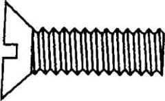 Value Collection - M12x1.75 Metric Coarse, 80mm OAL Slotted Drive Machine Screw - Flat Head, Grade 316 & A4 Stainless Steel, Uncoated, Without Washer - Americas Industrial Supply