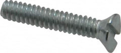 Value Collection - #4-40 UNC, 5/8" OAL Slotted Drive Machine Screw - Flat Head, Grade 2 Steel, Zinc-Plated Finish, Without Washer - Americas Industrial Supply