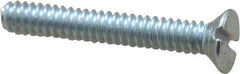 Value Collection - #4-40 UNC, 3/4" OAL Slotted Drive Machine Screw - Flat Head, Grade J82 Steel, Zinc-Plated Finish, Without Washer - Americas Industrial Supply