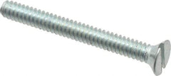 Value Collection - #4-40 UNC, 1" OAL Slotted Drive Machine Screw - Flat Head, Grade 2 Steel, Zinc-Plated Finish, Without Washer - Americas Industrial Supply