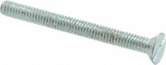 Value Collection - #8-32 UNC, 1-3/4" OAL Slotted Drive Machine Screw - Flat Head, Grade 2 Steel, Zinc-Plated Finish, Without Washer - Americas Industrial Supply