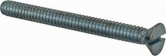 Value Collection - #10-24 UNC, 2" OAL Slotted Drive Machine Screw - Flat Head, Grade 2 Steel, Zinc-Plated Finish, Without Washer - Americas Industrial Supply