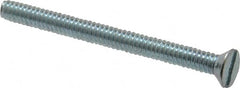 Value Collection - #10-24 UNC, 2-1/4" OAL Slotted Drive Machine Screw - Flat Head, Grade 2 Steel, Zinc-Plated Finish, Without Washer - Americas Industrial Supply