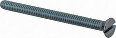Value Collection - #10-24 UNC, 2-1/2" OAL Slotted Drive Machine Screw - Flat Head, Grade 2 Steel, Zinc-Plated Finish, Without Washer - Americas Industrial Supply