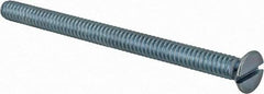 Value Collection - #10-24 UNC, 2-3/4" OAL Slotted Drive Machine Screw - Flat Head, Grade 2 Steel, Zinc-Plated Finish, Without Washer - Americas Industrial Supply