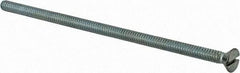 Value Collection - #10-24 UNC, 4-1/2" OAL Slotted Drive Machine Screw - Flat Head, Grade 2 Steel, Zinc-Plated Finish, Without Washer - Americas Industrial Supply
