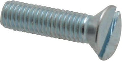 Value Collection - #10-32 UNF, 3/4" OAL Slotted Drive Machine Screw - Flat Head, Grade 2 Steel, Zinc-Plated Finish, Without Washer - Americas Industrial Supply