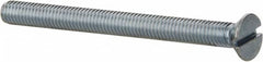 Value Collection - #10-32 UNF, 2-1/4" OAL Slotted Drive Machine Screw - Flat Head, Grade 2 Steel, Zinc-Plated Finish, Without Washer - Americas Industrial Supply