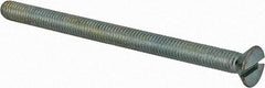 Value Collection - #10-32 UNF, 2-3/4" OAL Slotted Drive Machine Screw - Flat Head, Grade 2 Steel, Zinc-Plated Finish, Without Washer - Americas Industrial Supply