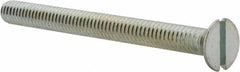 Value Collection - #12-24 UNC, 2-1/2" OAL Slotted Drive Machine Screw - Flat Head, Grade J82 Steel, Zinc-Plated Finish, Without Washer - Americas Industrial Supply