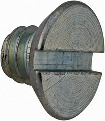 Value Collection - 1/4-20 UNC, 5/16" OAL Slotted Drive Machine Screw - Flat Head, Grade 2 Steel, Zinc-Plated Finish, Without Washer - Americas Industrial Supply