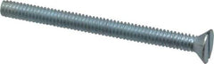 Value Collection - 1/4-20 UNC, 3" OAL Slotted Drive Machine Screw - Flat Head, Grade 2 Steel, Zinc-Plated Finish, Without Washer - Americas Industrial Supply