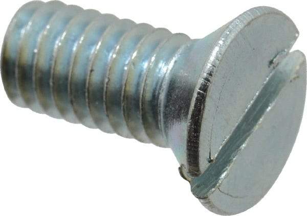 Value Collection - 5/16-18 UNC, 3/4" OAL Slotted Drive Machine Screw - Flat Head, Grade 2 Steel, Zinc-Plated Finish, Without Washer - Americas Industrial Supply