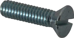 Value Collection - 5/16-18 UNC, 1-1/4" OAL Slotted Drive Machine Screw - Flat Head, Grade 2 Steel, Zinc-Plated Finish, Without Washer - Americas Industrial Supply