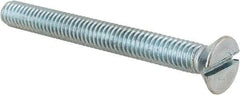 Value Collection - 5/16-18 UNC, 3" OAL Slotted Drive Machine Screw - Flat Head, Grade 2 Steel, Zinc-Plated Finish, Without Washer - Americas Industrial Supply