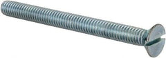 Value Collection - 5/16-18 UNC, 3-1/2" OAL Slotted Drive Machine Screw - Flat Head, Grade 2 Steel, Zinc-Plated Finish, Without Washer - Americas Industrial Supply