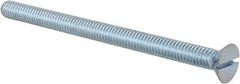 Value Collection - 5/16-18 UNC, 4-1/2" OAL Slotted Drive Machine Screw - Flat Head, Grade J82 Steel, Zinc-Plated Finish, Without Washer - Americas Industrial Supply