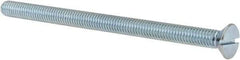 Value Collection - 5/16-18 UNC, 5" OAL Slotted Drive Machine Screw - Flat Head, Grade J82 Steel, Zinc-Plated Finish, Without Washer - Americas Industrial Supply