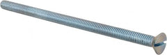 Value Collection - 5/16-18 UNC, 6" OAL Slotted Drive Machine Screw - Flat Head, Grade 2 Steel, Zinc-Plated Finish, Without Washer - Americas Industrial Supply