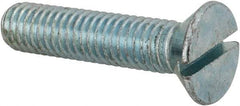 Value Collection - 3/8-16 UNC, 1-3/4" OAL Slotted Drive Machine Screw - Flat Head, Grade 2 Steel, Zinc-Plated Finish, Without Washer - Americas Industrial Supply