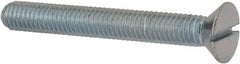 Value Collection - 3/8-16 UNC, 3" OAL Slotted Drive Machine Screw - Flat Head, Grade 2 Steel, Zinc-Plated Finish, Without Washer - Americas Industrial Supply
