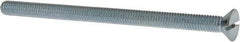 Value Collection - 3/8-16 UNC, 6" OAL Slotted Drive Machine Screw - Flat Head, Grade J82 Steel, Zinc-Plated Finish, Without Washer - Americas Industrial Supply