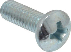 Value Collection - #8-32 UNC, 1/2" Length Under Head Phillips Drive Machine Screw - Pan Head, Grade 2 Steel, Zinc-Plated Finish, Without Washer - Americas Industrial Supply