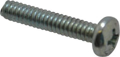 Value Collection - #10-24 UNC, 1" Length Under Head Phillips Drive Machine Screw - Pan Head, Grade 2 Steel, Zinc-Plated Finish, Without Washer - Americas Industrial Supply