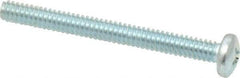 Value Collection - #10-24 UNC, 2" Length Under Head Phillips Drive Machine Screw - Pan Head, Grade 2 Steel, Zinc-Plated Finish, Without Washer - Americas Industrial Supply