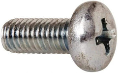 Value Collection - #10-32 UNF, 1/2" Length Under Head Phillips Drive Machine Screw - Pan Head, Grade 2 Steel, Zinc-Plated Finish, Without Washer - Americas Industrial Supply