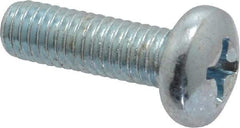 Value Collection - #10-32 UNF, 5/8" Length Under Head Phillips Drive Machine Screw - Pan Head, Grade 2 Steel, Zinc-Plated Finish, Without Washer - Americas Industrial Supply