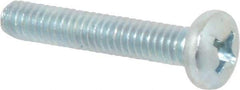 Value Collection - 1/4-20 UNC, 1-1/2" Length Under Head Phillips Drive Machine Screw - Pan Head, Grade 2 Steel, Zinc-Plated Finish, Without Washer - Americas Industrial Supply
