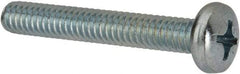 Value Collection - 1/4-20 UNC, 1-3/4" Length Under Head Phillips Drive Machine Screw - Pan Head, Grade 2 Steel, Zinc-Plated Finish, Without Washer - Americas Industrial Supply