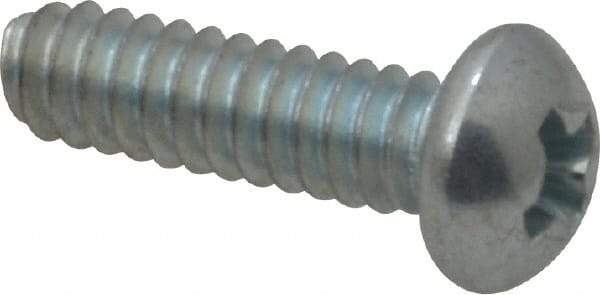 Value Collection - #4-40 UNC, 3/8" Length Under Head Phillips Drive Machine Screw - Round Head, Grade 2 Steel, Zinc-Plated Finish, Without Washer - Americas Industrial Supply
