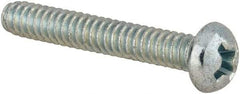 Value Collection - #6-32 UNC, 7/8" Length Under Head Phillips Drive Machine Screw - Round Head, Grade 2 Steel, Zinc-Plated Finish, Without Washer - Americas Industrial Supply