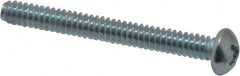 Value Collection - #6-32 UNC, 1-1/4" Length Under Head Phillips Drive Machine Screw - Round Head, Grade 2 Steel, Zinc-Plated Finish, Without Washer - Americas Industrial Supply