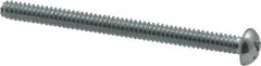 Value Collection - #6-32 UNC, 1-3/4" Length Under Head Phillips Drive Machine Screw - Round Head, Grade 2 Steel, Zinc-Plated Finish, Without Washer - Americas Industrial Supply