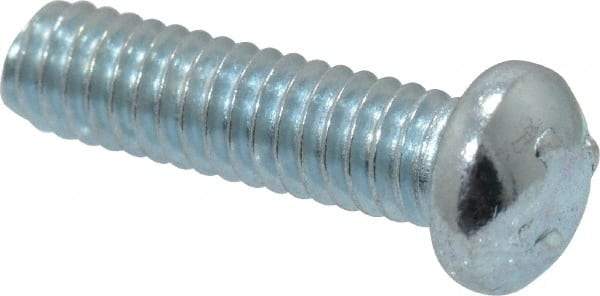 Value Collection - #8-32 UNC, 5/8" Length Under Head Phillips Drive Machine Screw - Round Head, Grade 2 Steel, Zinc-Plated Finish, Without Washer - Americas Industrial Supply