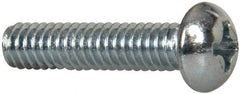 Value Collection - #8-32 UNC, 3/4" Length Under Head Phillips Drive Machine Screw - Round Head, Grade 2 Steel, Zinc-Plated Finish, Without Washer - Americas Industrial Supply