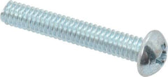 Value Collection - #8-32 UNC, 1" Length Under Head Phillips Drive Machine Screw - Round Head, Grade 2 Steel, Zinc-Plated Finish, Without Washer - Americas Industrial Supply