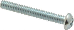 Value Collection - #8-32 UNC, 1-1/4" Length Under Head Phillips Drive Machine Screw - Round Head, Grade 2 Steel, Zinc-Plated Finish, Without Washer - Americas Industrial Supply