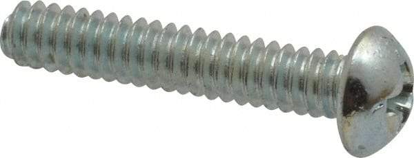 Value Collection - #10-24 UNC, 1" Length Under Head Phillips Drive Machine Screw - Round Head, Grade 2 Steel, Zinc-Plated Finish, Without Washer - Americas Industrial Supply
