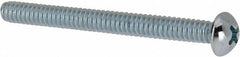 Value Collection - #10-24 UNC, 2" Length Under Head Phillips Drive Machine Screw - Round Head, Grade 2 Steel, Zinc-Plated Finish, Without Washer - Americas Industrial Supply
