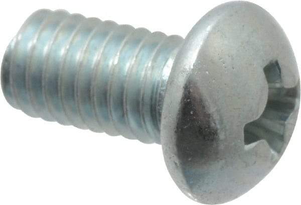 Value Collection - #10-32 UNF, 3/8" Length Under Head Phillips Drive Machine Screw - Round Head, Grade 2 Steel, Zinc-Plated Finish, Without Washer - Americas Industrial Supply