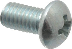 Value Collection - #10-32 UNF, 3/8" Length Under Head Phillips Drive Machine Screw - Round Head, Grade 2 Steel, Zinc-Plated Finish, Without Washer - Americas Industrial Supply