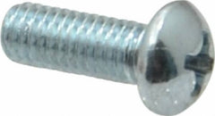 Value Collection - #10-32 UNF, 1/2" Length Under Head Phillips Drive Machine Screw - Round Head, Grade 2 Steel, Zinc-Plated Finish, Without Washer - Americas Industrial Supply